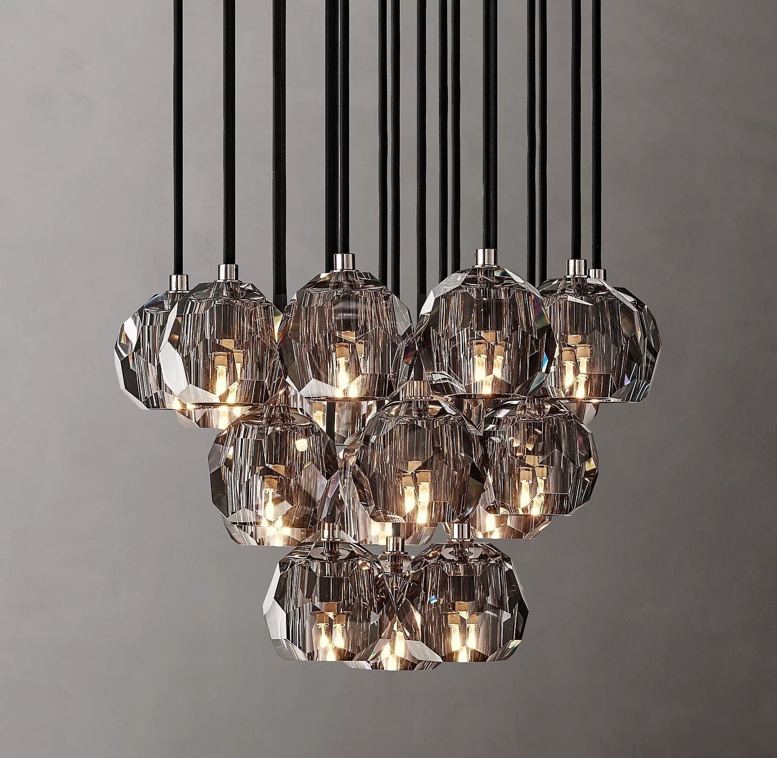 Franing Chandelier,SHOP ALL,crystal chandelier,Ceiling Boule Crystal Round Cluster Chandelier 19"