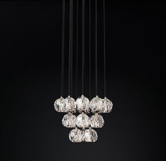 Franing Chandelier,SHOP ALL,crystal chandelier,Ceiling Boule Crystal Round Cluster Chandelier 19"