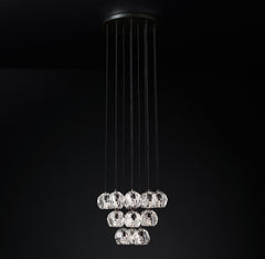 Franing Chandelier,SHOP ALL,crystal chandelier,Ceiling Boule Crystal Round Cluster Chandelier 19"