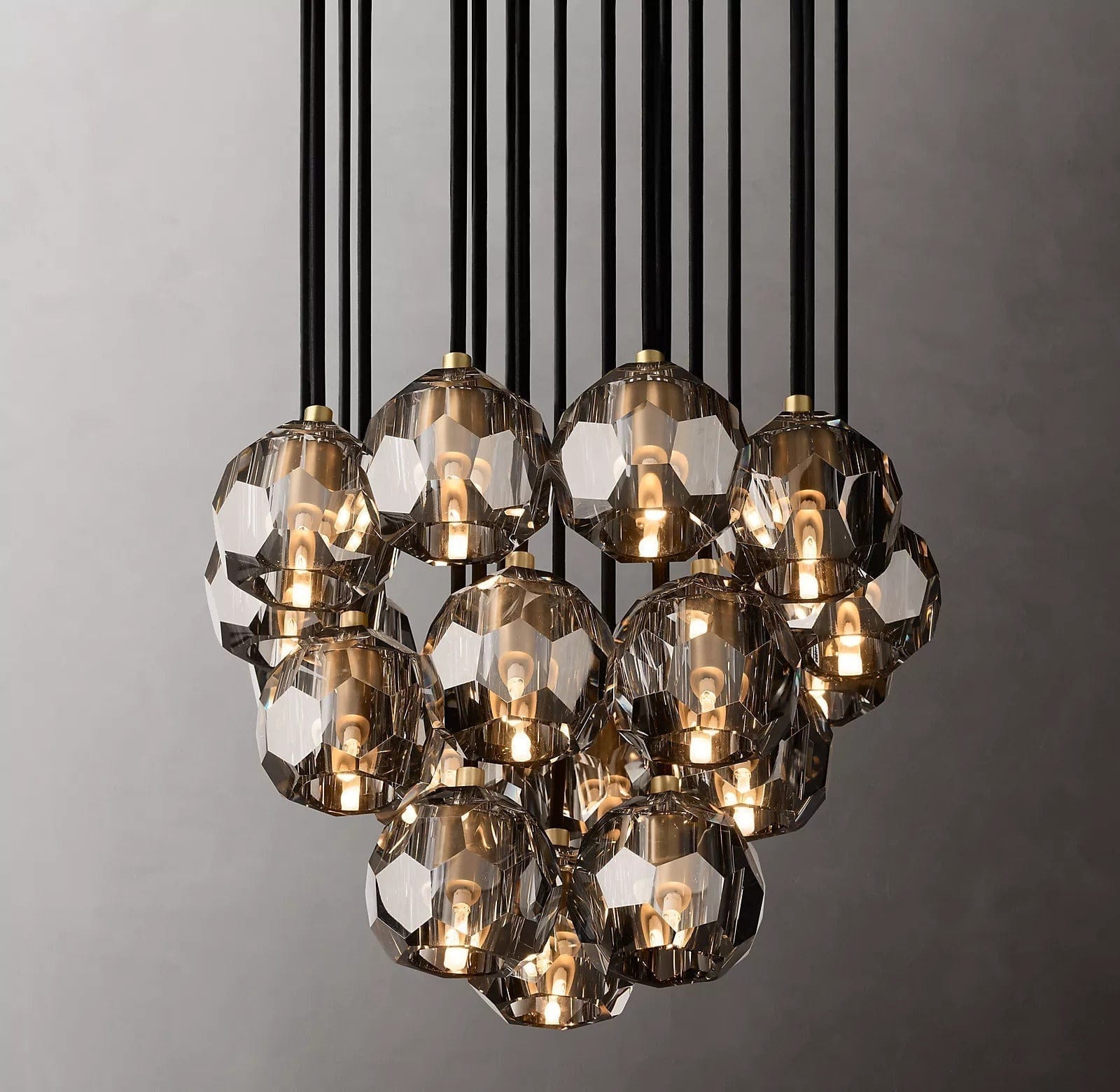 Franing Chandelier,SHOP ALL,crystal chandelier,Ceiling Boule Crystal Round Cluster Chandelier 19"