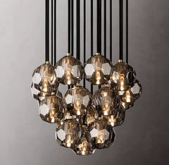 Franing Chandelier,SHOP ALL,crystal chandelier,Ceiling Boule Crystal Round Cluster Chandelier 19"