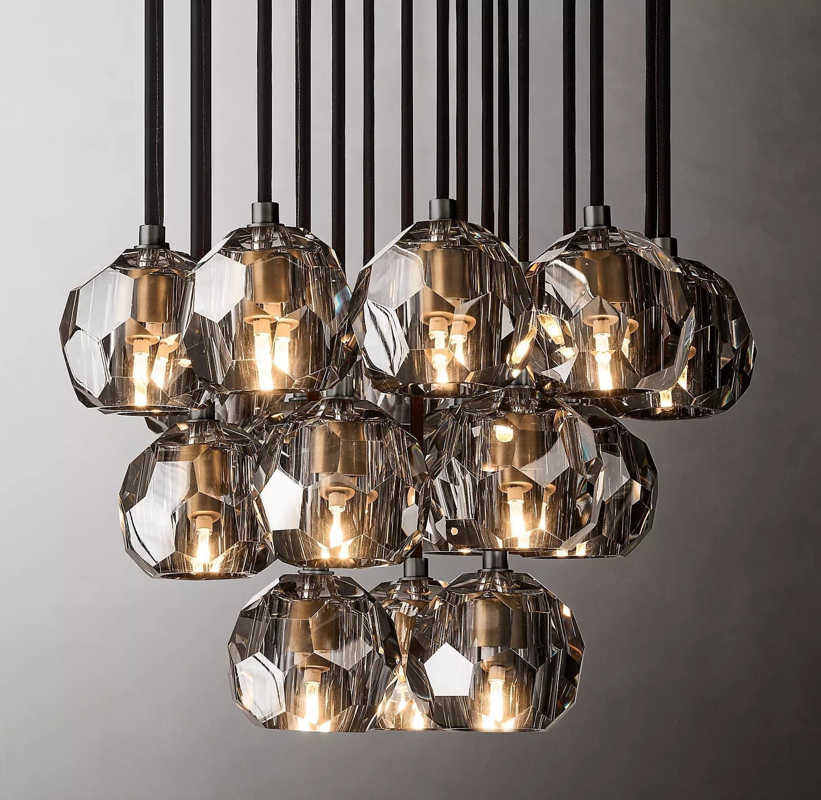 Franing Chandelier,SHOP ALL,crystal chandelier,Ceiling Boule Crystal Round Cluster Chandelier 19"