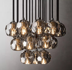 Franing Chandelier,SHOP ALL,crystal chandelier,Ceiling Boule Crystal Round Cluster Chandelier 19"