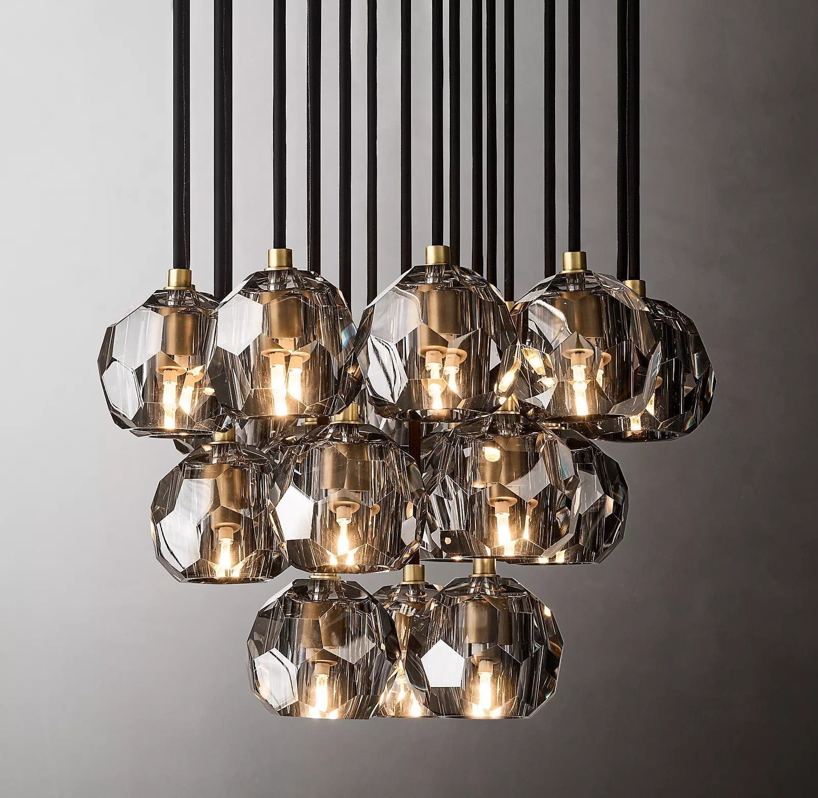 Franing Chandelier,SHOP ALL,crystal chandelier,Ceiling Boule Crystal Round Cluster Chandelier 19"