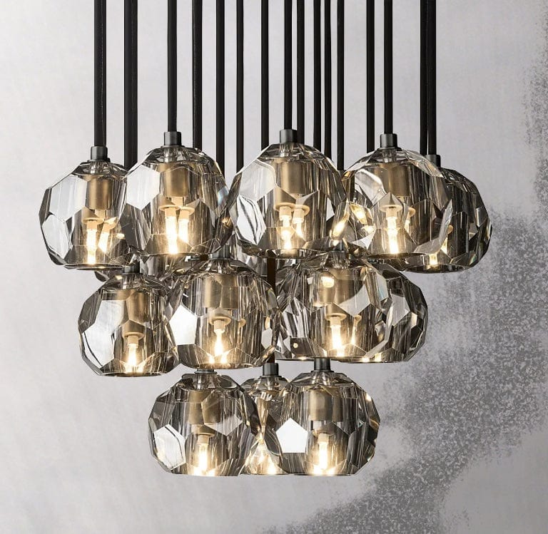 Boule Crystal Round Cluster Chandelier 24" - Franing