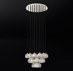 Boule Crystal Round Cluster Chandelier 24" - Franing