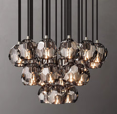 Boule Crystal Round Cluster Chandelier 24" - Franing