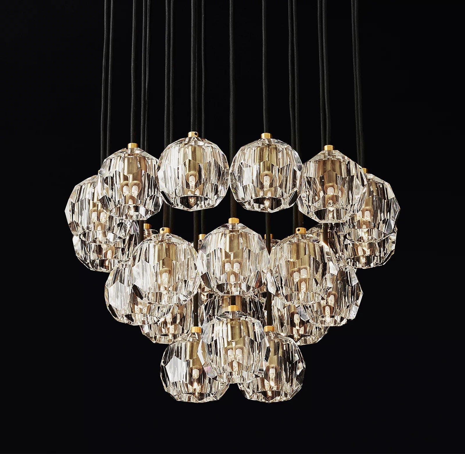 Boule Crystal Round Cluster Chandelier 24" - Franing
