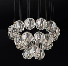 Boule Crystal Round Cluster Chandelier 24" - Franing