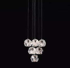 Boule Crystal Round Cluster Chandelier 14" - Franing