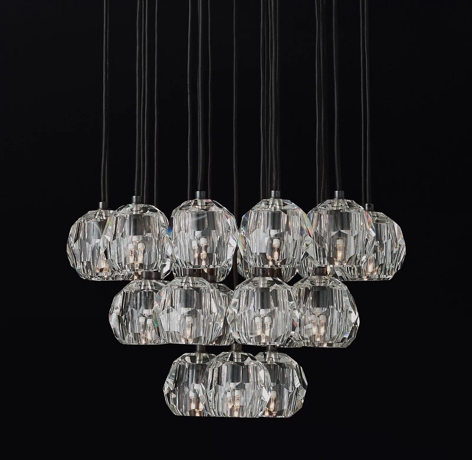 Boule Crystal Round Cluster Chandelier 24" - Franing