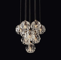 Boule Crystal Round Cluster Chandelier 14" - Franing