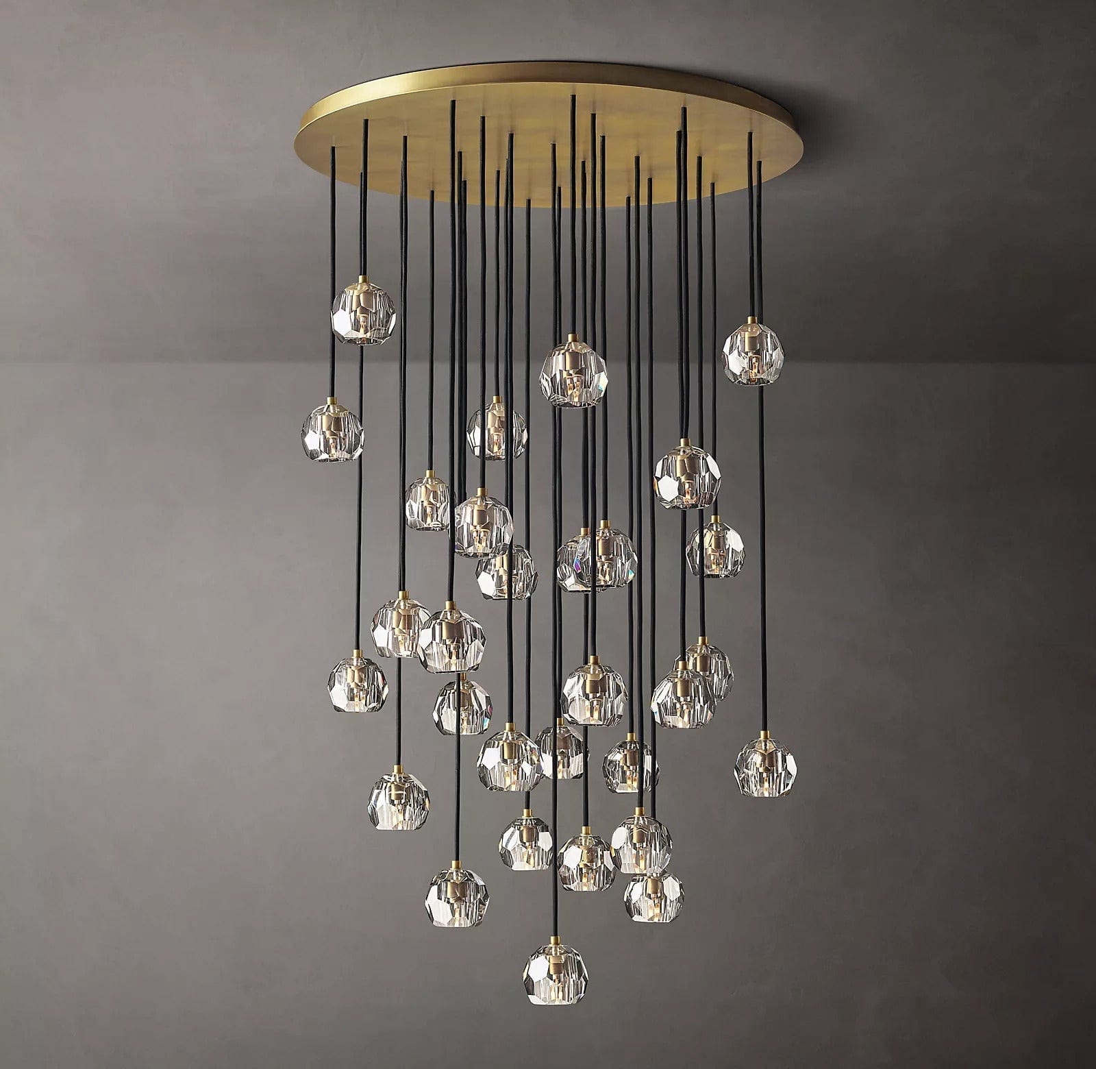 Boule Crystal Round Cluster Chandelier 40" - Franing