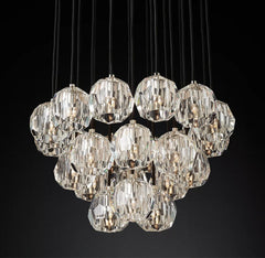 Boule Crystal Round Cluster Chandelier 24" - Franing
