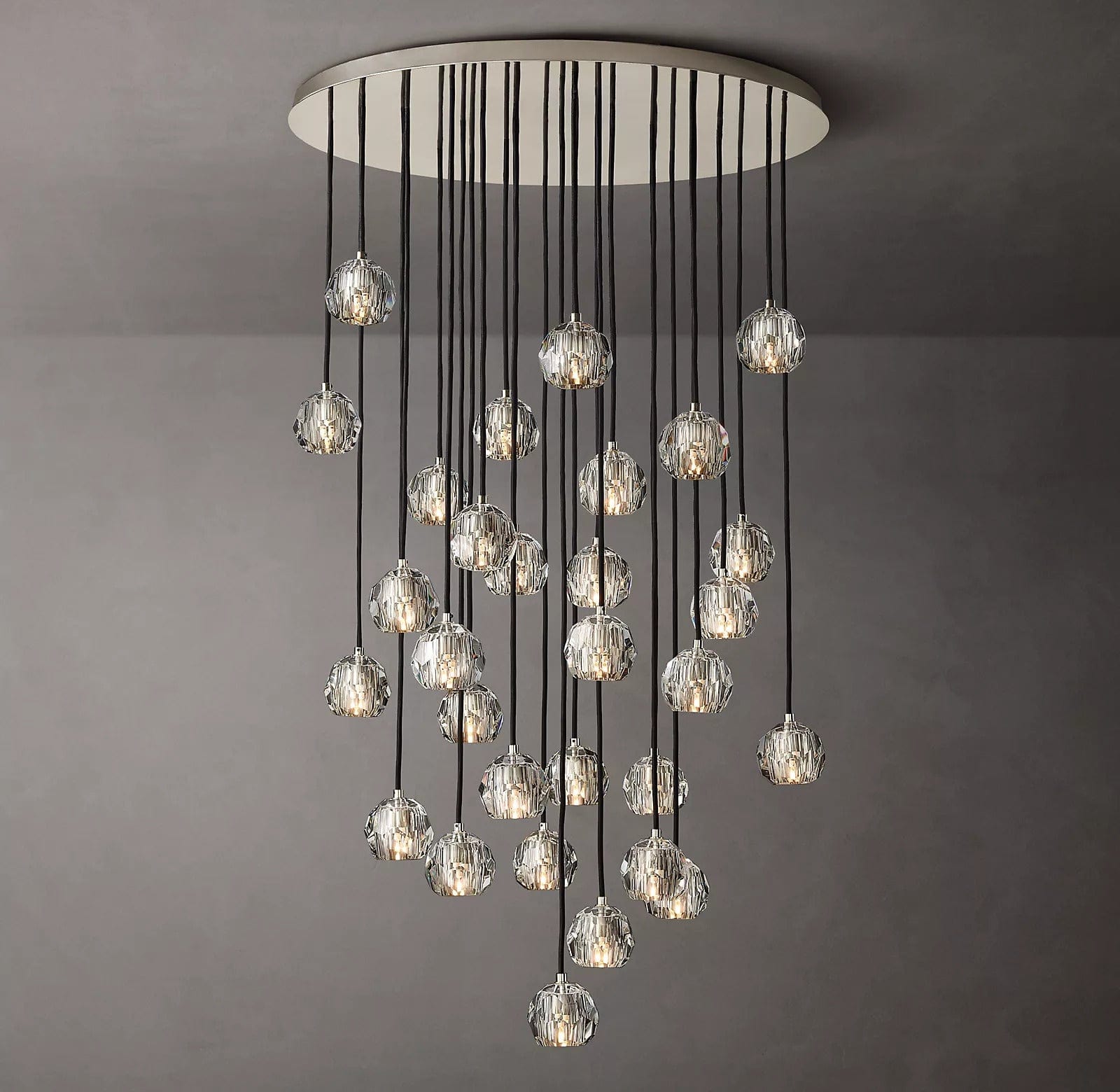 Boule Crystal Round Cluster Chandelier 40" - Franing