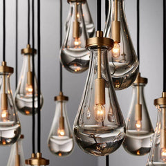 Franing Chandelier,SHOP ALL,crystal chandelier,Ceiling Raindrop Linear Chandelier 72", Rain Chandelier