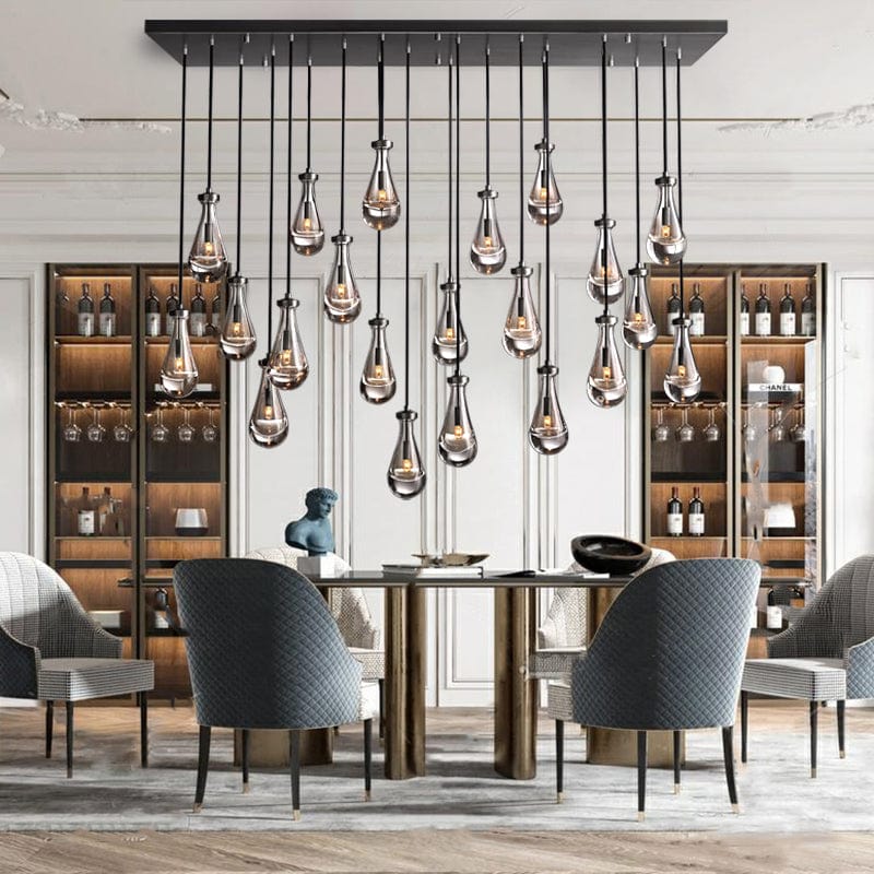Franing Chandelier,SHOP ALL,crystal chandelier,Ceiling Raindrop Linear Chandelier 72", Rain Chandelier
