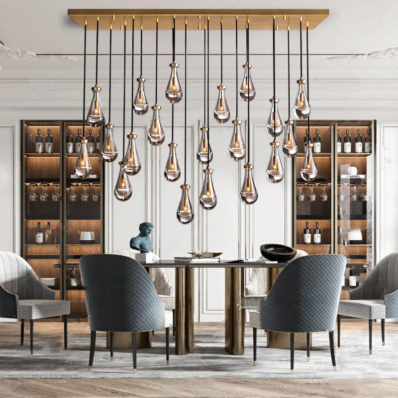 Franing Chandelier,SHOP ALL,crystal chandelier,Ceiling Raindrop Linear Chandelier 72", Rain Chandelier