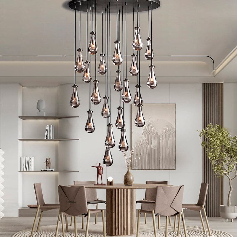 Franing Chandelier,SHOP ALL,crystal chandelier,Ceiling Raindrop Round Chandelier 47", Rain Chandelier
