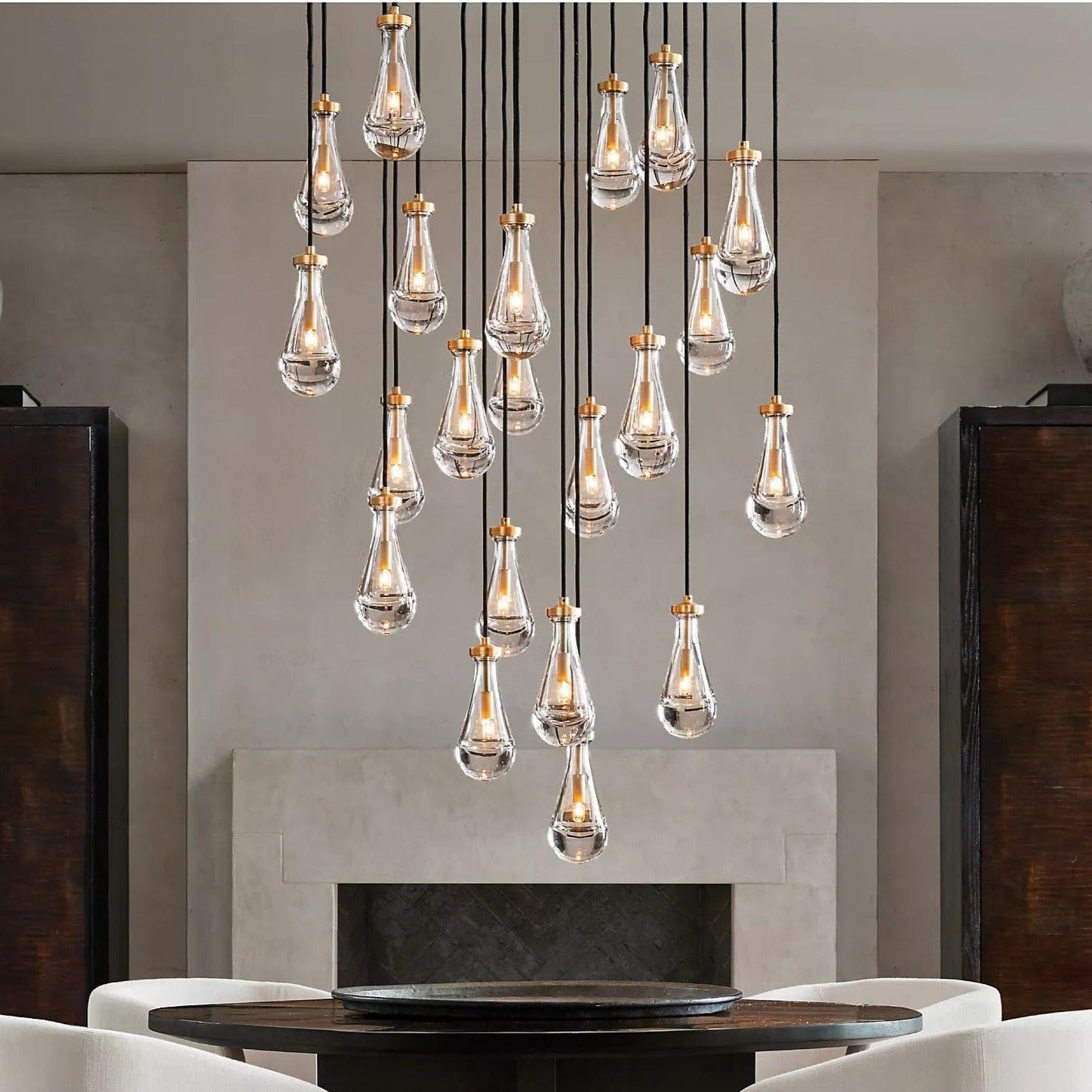 Franing Chandelier,SHOP ALL,crystal chandelier,Ceiling Raindrop Round Chandelier 60", Rain Chandelier