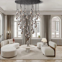Franing Chandelier,SHOP ALL,crystal chandelier,Ceiling Raindrop Round Chandelier 60", Rain Chandelier