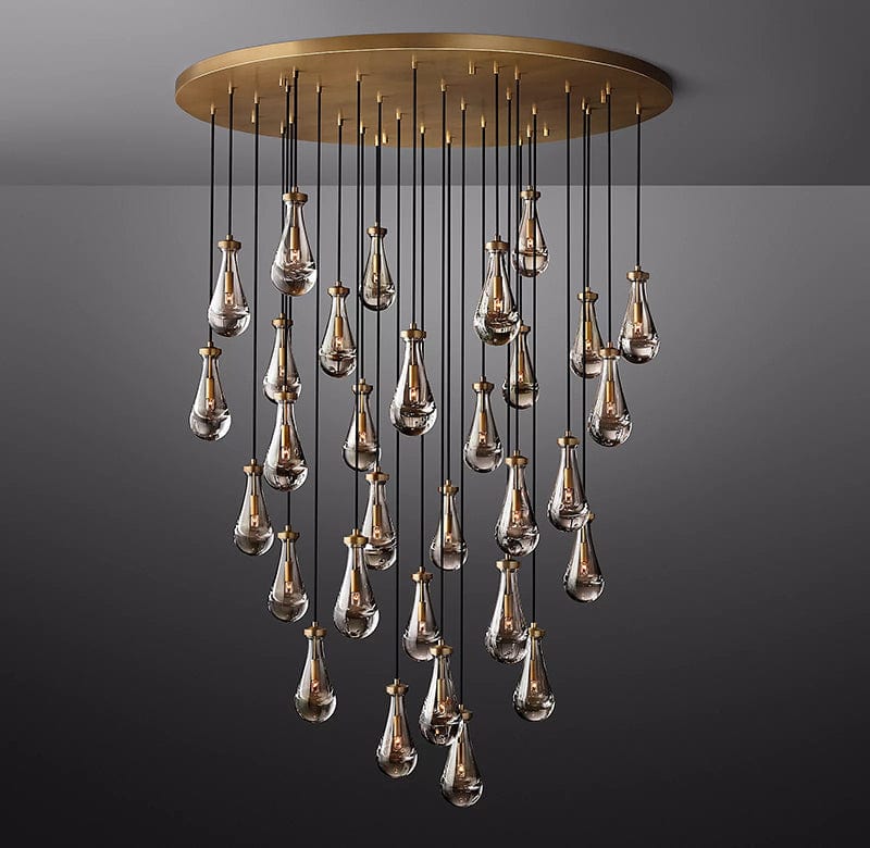 Franing Chandelier,SHOP ALL,crystal chandelier,Ceiling Raindrop Round Chandelier 60", Rain Chandelier