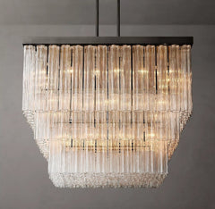 Franing Chandelier,SHOP ALL,glass chandelier Bronze / 45'' Cielitoe Square Chandelier 45″ 25-Lights / 60'' （Customized）