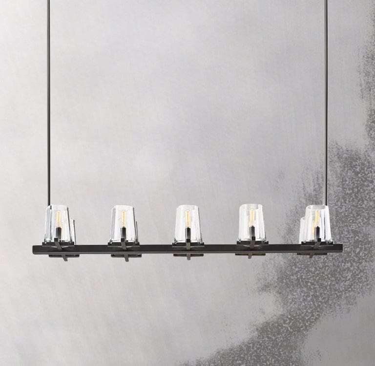 Franing Chandelier,SHOP ALL,glass chandelier Bronze Paulay Linear Chandelier 49"
