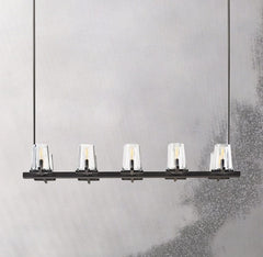 Franing Chandelier,SHOP ALL,glass chandelier Bronze Paulay Linear Chandelier 49"