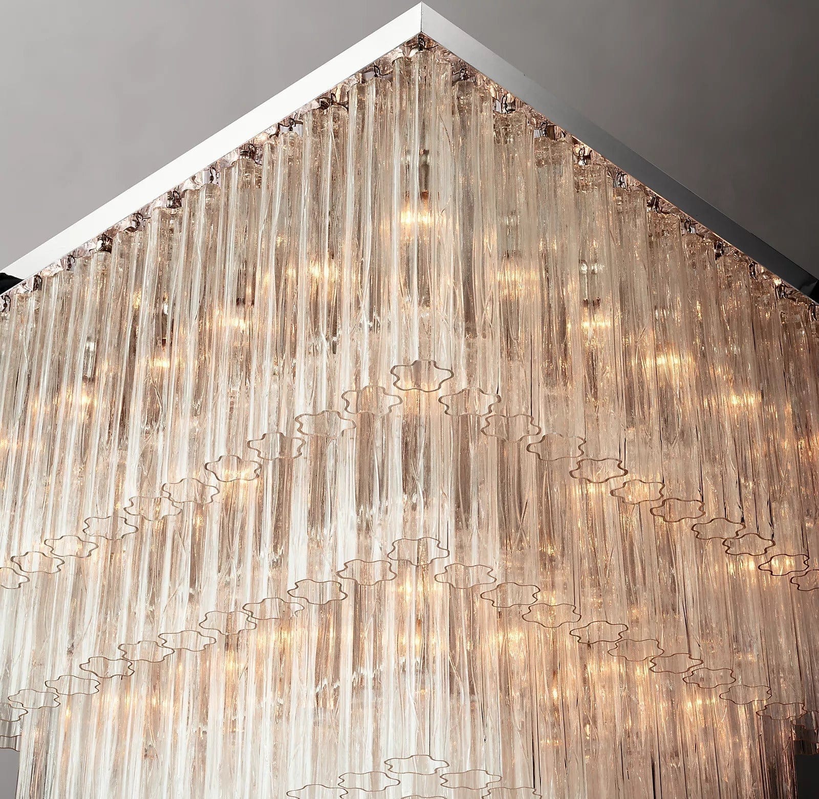 Franing Chandelier,SHOP ALL,glass chandelier Cielitoe Square Chandelier 45″ 25-Lights / 60'' （Customized）