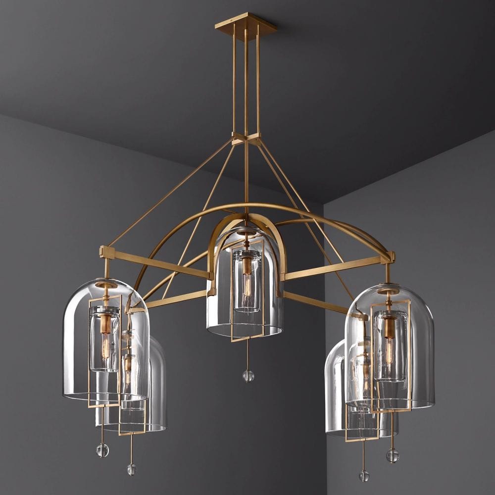 Franing Chandelier,SHOP ALL,glass chandelier Fulcrum Round Chandelier 73" 5-Lights