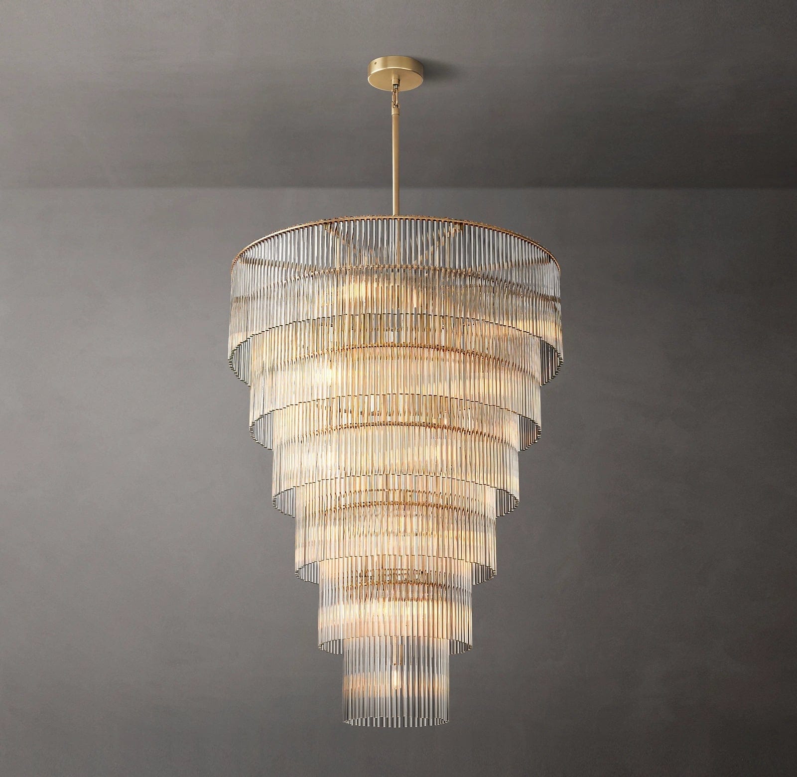 Franing Chandelier,SHOP ALL,glass chandelier Lacquered Burnished Brass Amadeo Grand Chandelier 36′′D