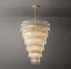 Franing Chandelier,SHOP ALL,glass chandelier Lacquered Burnished Brass Amadeo Grand Chandelier 36′′D