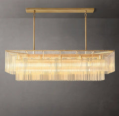 Franing Chandelier,SHOP ALL,glass chandelier Lacquered Burnished Brass Amadeo Rectangular Chandelier 54''D