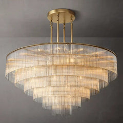 Franing Chandelier,SHOP ALL,glass chandelier Lacquered Burnished Brass Amadeo Round Chandelier 60''D