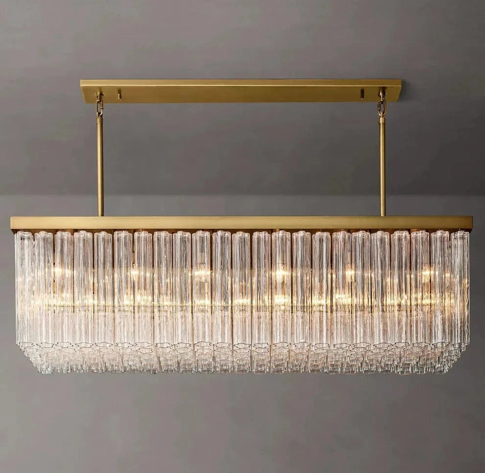 Franing Chandelier,SHOP ALL,glass chandelier Lacquered Burnished Brass Cielitoe Linear Chandelier 72″  21-Lights