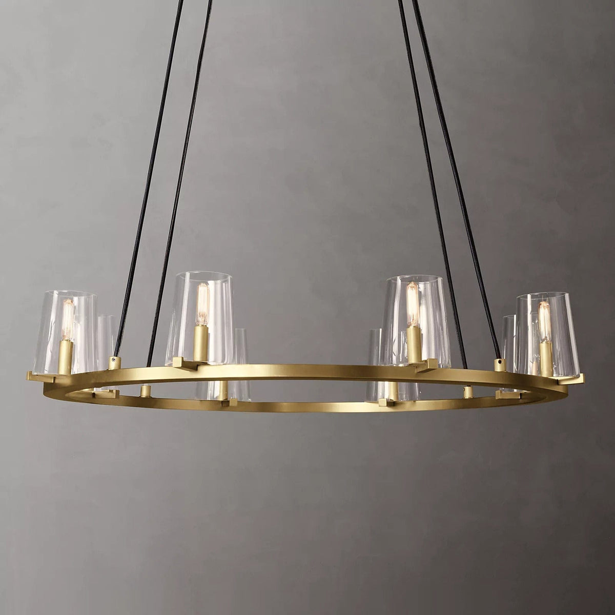 Franing Chandelier,SHOP ALL,glass chandelier Lacquered Burnished Brass Paulay Round Chandelier 36"