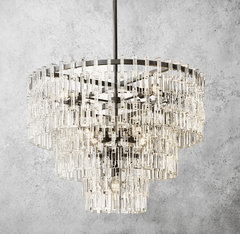 Franing Chandelier,SHOP ALL,glass chandelier Mariogold Multi-Tier Crystal Chain Round Chandelier 36" 48" 60"