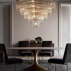 Franing Chandelier,SHOP ALL,glass chandelier Mariogold Multi-Tier Crystal Chain Round Chandelier 36" 48" 60"