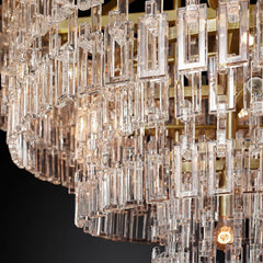 Franing Chandelier,SHOP ALL,glass chandelier Mariogold Multi-Tier Crystal Chain Round Chandelier 36" 48" 60"
