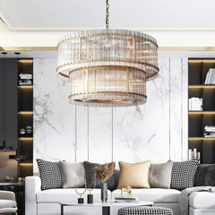 Franing Chandelier,SHOP ALL,glass chandelier San Marcon 2-Tier Round Chandelier 48"