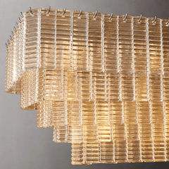 Franing Chandelier,SHOP ALL,glass chandelier Siren Glass Rectangular Chandelier 77"