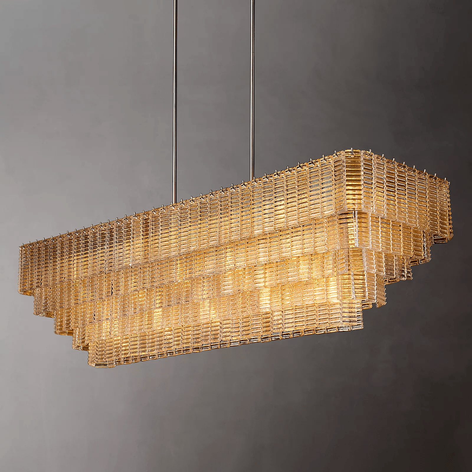Franing Chandelier,SHOP ALL,glass chandelier Siren Glass Rectangular Chandelier 77"