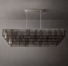 Franing Chandelier,SHOP ALL,glass chandelier Siren Glass Rectangular Chandelier 77"