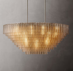 Franing Chandelier,SHOP ALL,glass chandelier Smoke Siren Glass OVAL Chandelier 65"