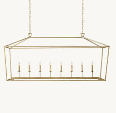 19TH C. ENGLISH OPENWORK RECTANGULAR CHANDELIER 54"72"
