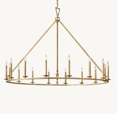 Franing Chandelier,SHOP ALL,metal chandelier,Farmhouse 19TH C. ENGLISH OPENWORK ROUND CHANDELIER 60"