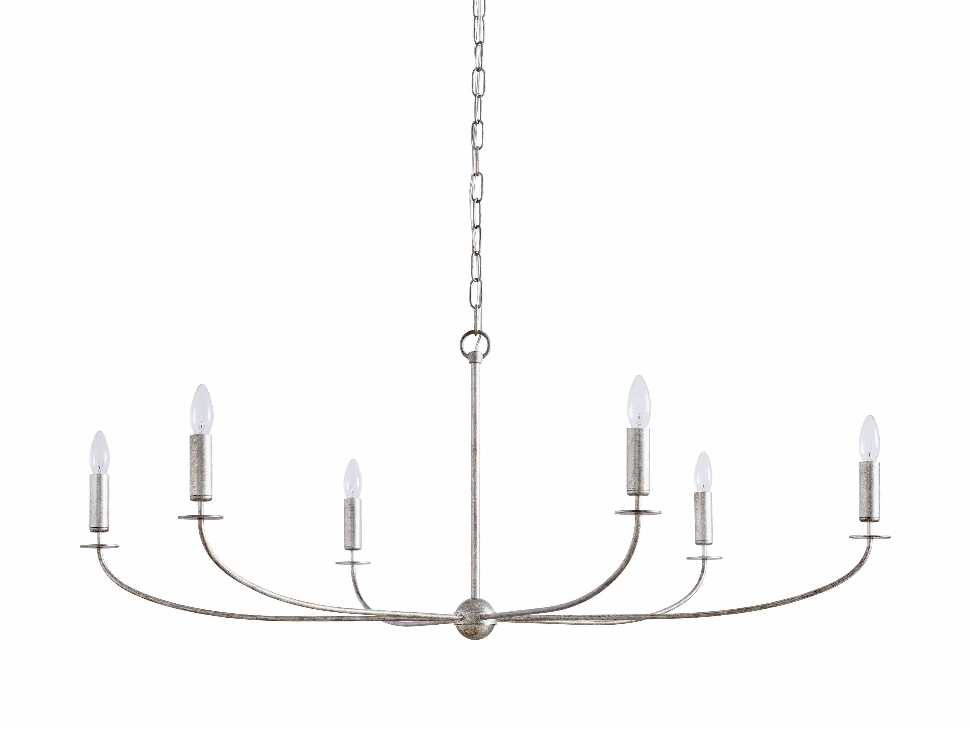 Franing Chandelier,SHOP ALL,metal chandelier,Farmhouse 6 LIGHT Arnett Round Chandelier in Silver