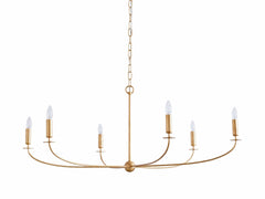 Franing Chandelier,SHOP ALL,metal chandelier,Farmhouse 6 LIGHT / GOLD Arnett Round Chandelier