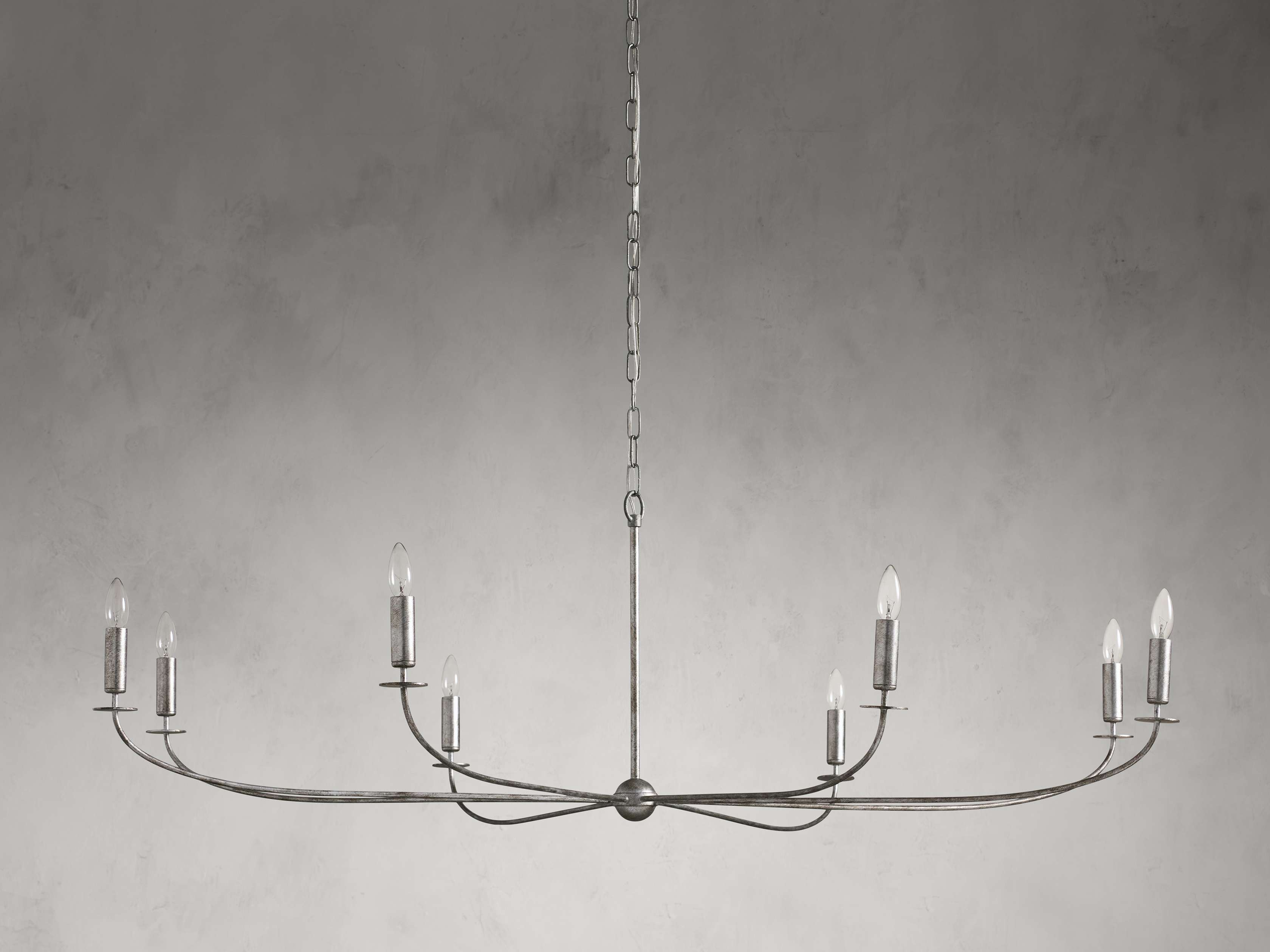 Franing Chandelier,SHOP ALL,metal chandelier,Farmhouse Arnett Round Chandelier in Silver